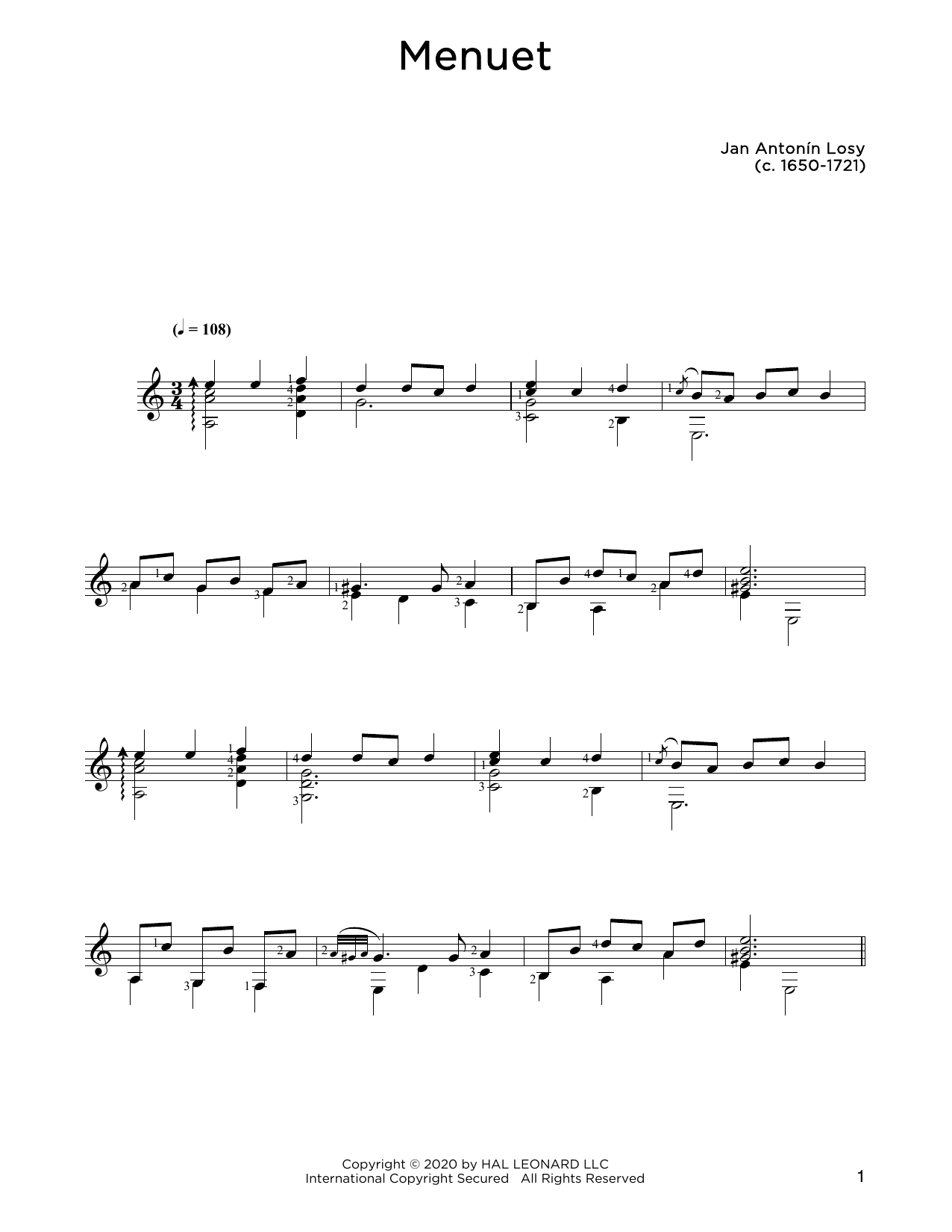 Produktbild zu: Menuet