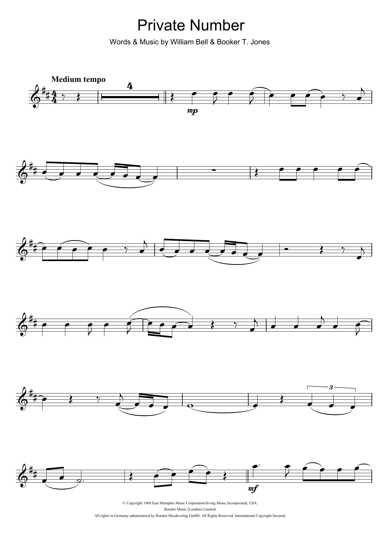 Product gallery: Page 1 of 1 Private Number, William Bell