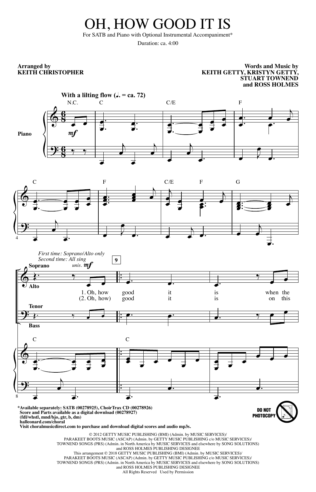Product picture to: Oh, How Good It Is (arr. Keith Christopher)