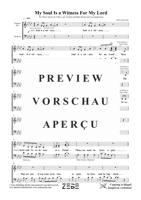 Produktgalerie: Seite 3 von 11 My Soul Is a Witness, , Gemischter Chor SAB und Klavier