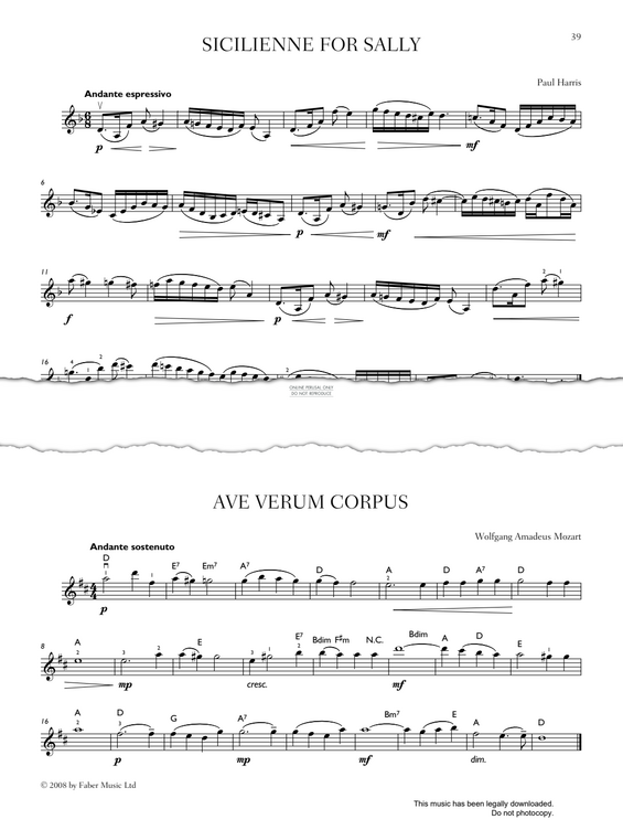 Produktgalerie: Seite 1 von 1 Sicilienne For Sally, Paul Harris, Violine