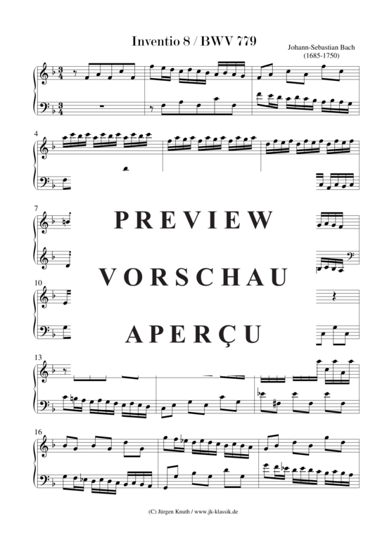 gallery: 15 zweistimmige Inventionen BWV 772-786 , , (Klavier/Cembalo/Orgel Solo)