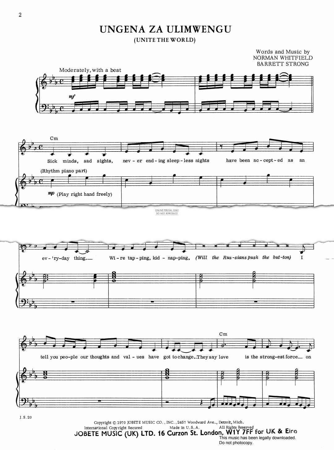 Produktbild zu: Ungena Za Ulimwengu (Unite The World)