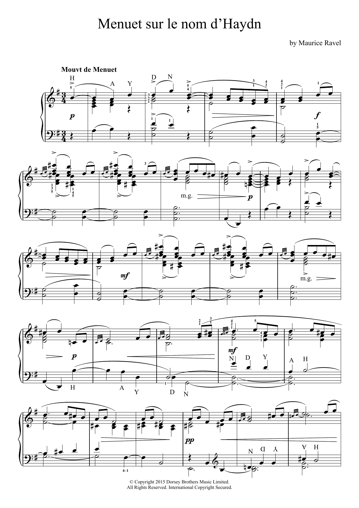 Produktbild zu: Menuet Sur Le Nom D'Haydn