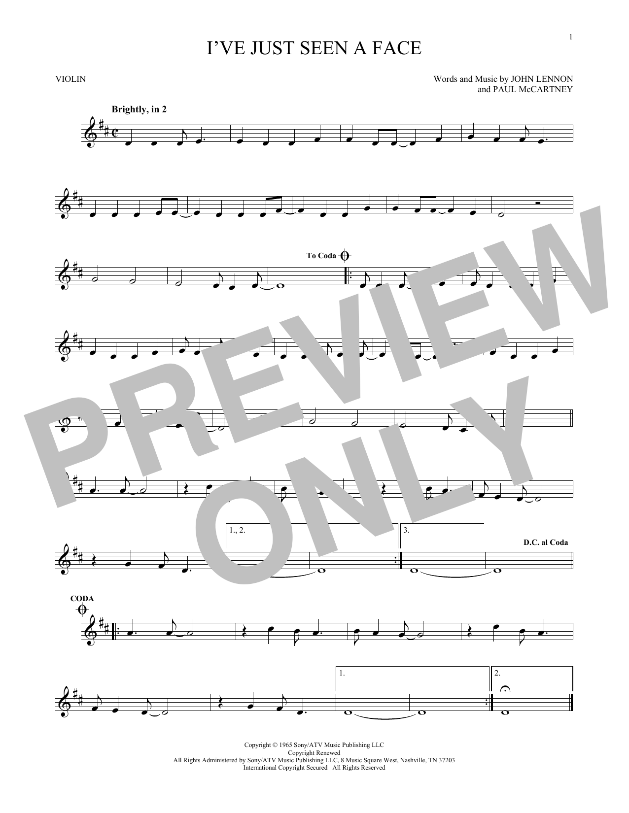 Product gallery: Page 1 of 1 I've Just Seen A Face, The Beatles