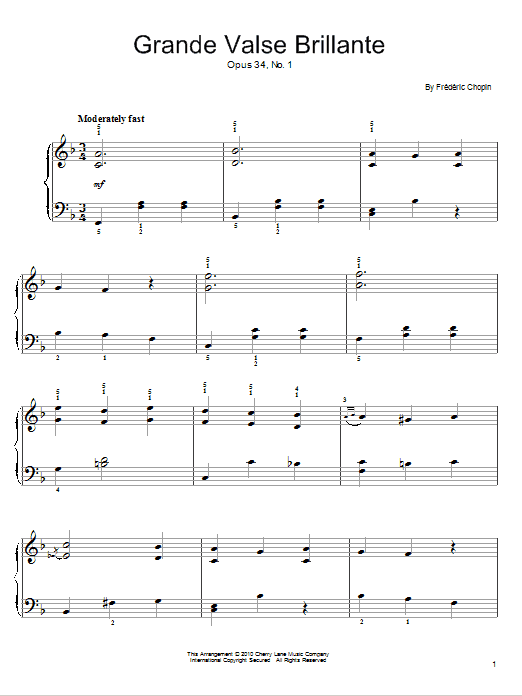 Product picture to: Grande Valse Brillante In A Minor, Op. 34, No. 1