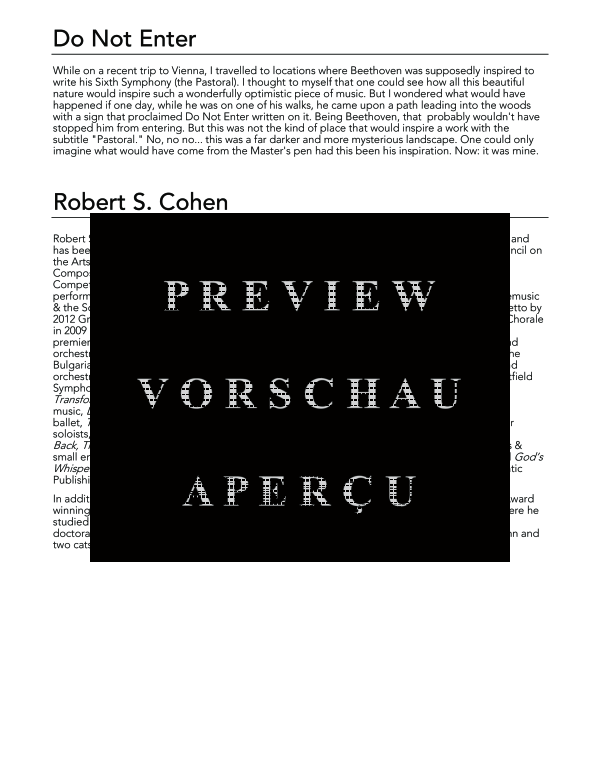 Produktgalerie: Seite 4 von 11 Do Not Enter, , (Tuba und Klavier)