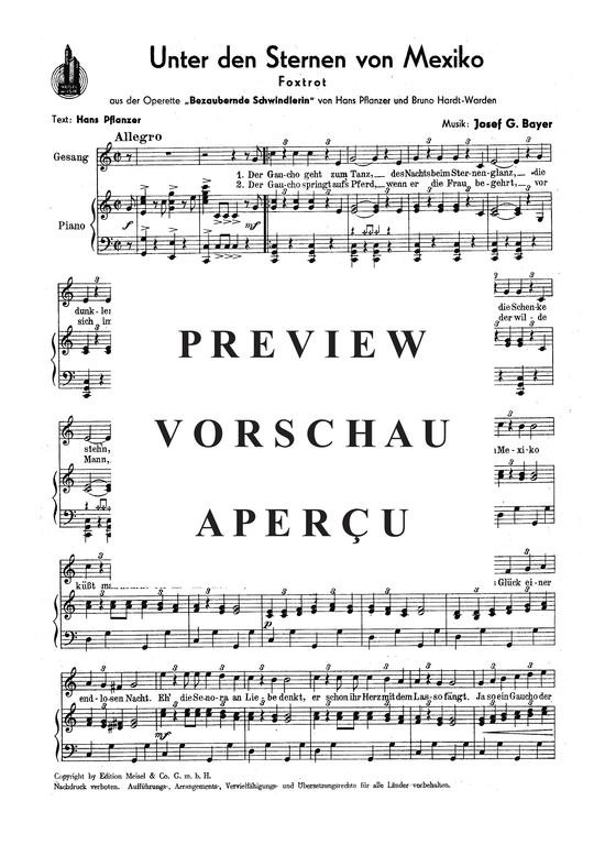 Produktgalerie: Seite 3 von 3 Unter den Sternen von Mexiko, , Klavier und Gesang