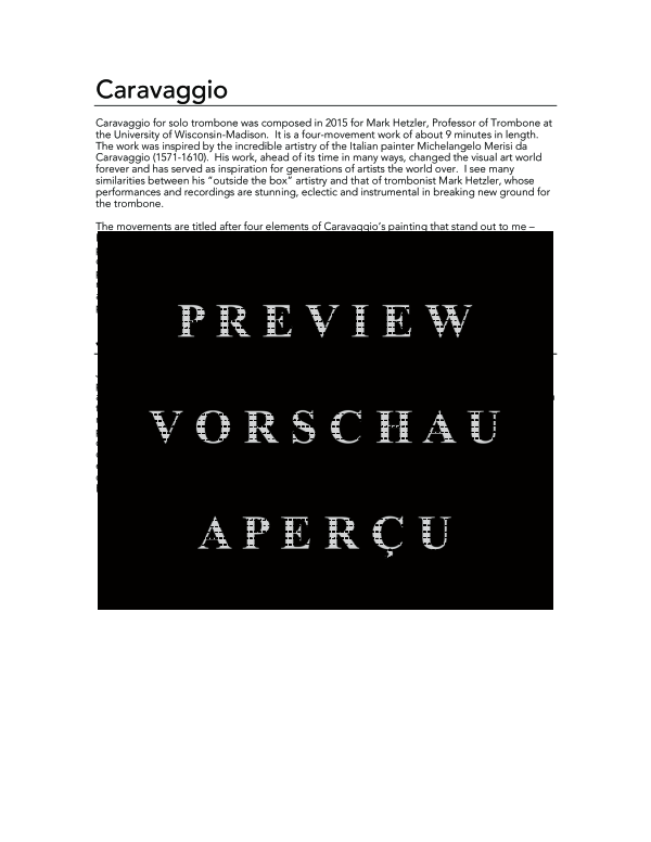 Product gallery: Page 4 of 10 Caravaggio, , (Trombone solo)