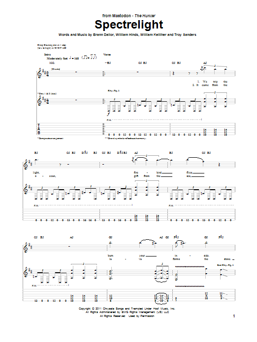 Produktgalerie: Seite 1 von 1 Spectrelight, Mastodon, Gitarre