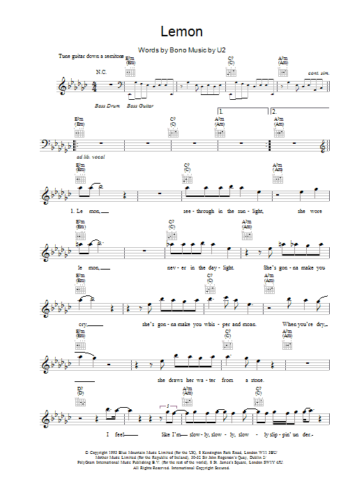 Produktgalerie: Seite 1 von 1 Lemon, U2, Melodieinstrument