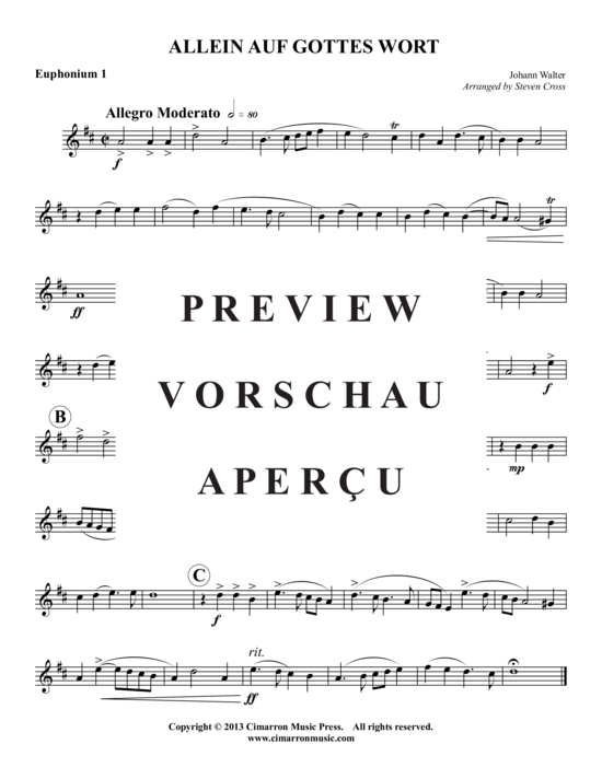 Product gallery: Page 5 of 9 Allein Auf Gottes Wort , , (2x Baritone, 2x Tuba)