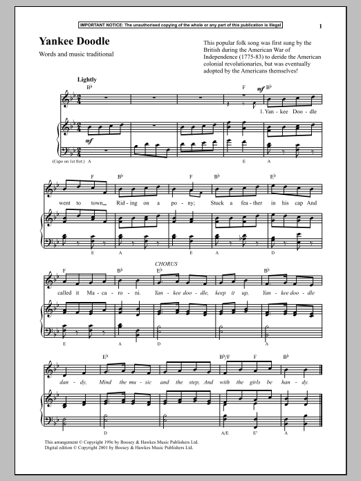 Product gallery: Page 1 of 1 Yankee Doodle, Traditional