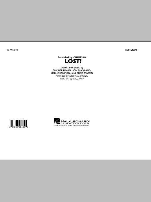Product picture to: Lost! - Full Score