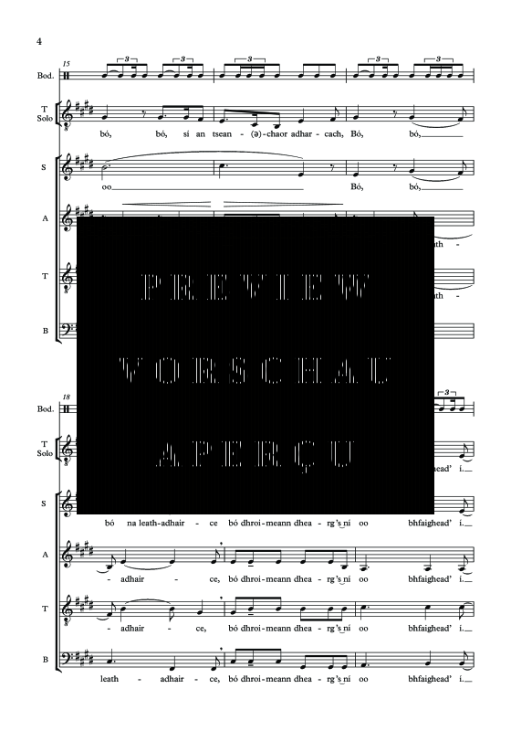 Produktgalerie: Seite 7 von 11 Bó na Leathaidhairce, , Tenor Solo, Gemischter Chor und irische Trommel