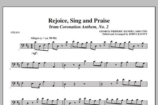 Product picture to: Rejoice, Sing And Praise - Cello