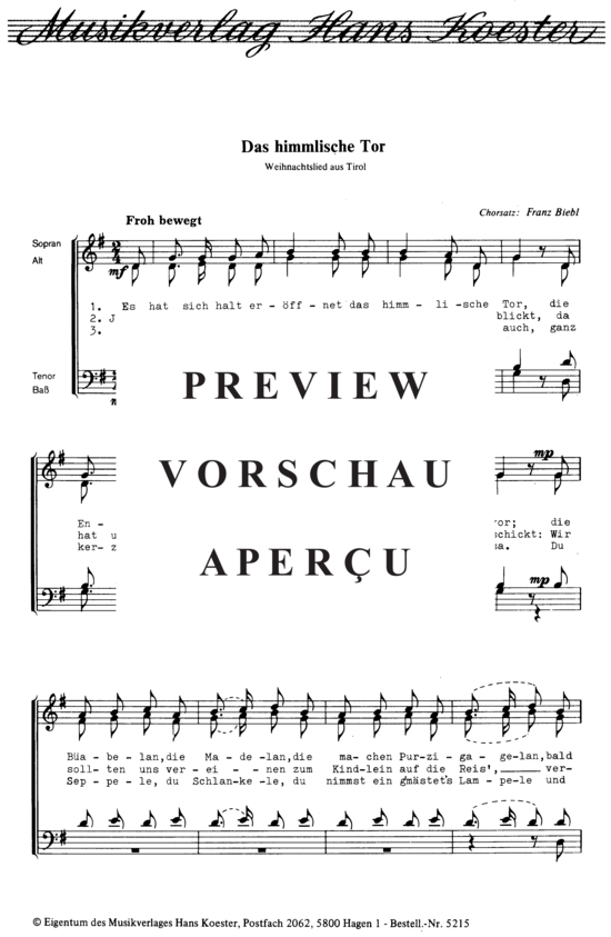 Product gallery: Page 2 of 3 Das himmlische Tor , , (mixed choir)