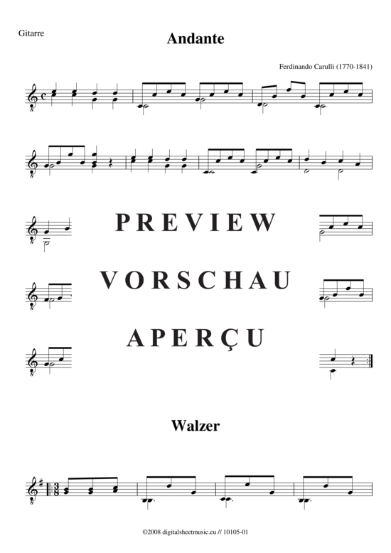 Product gallery: Page 2 of 3 Andante, Walzer , , (Carulli)