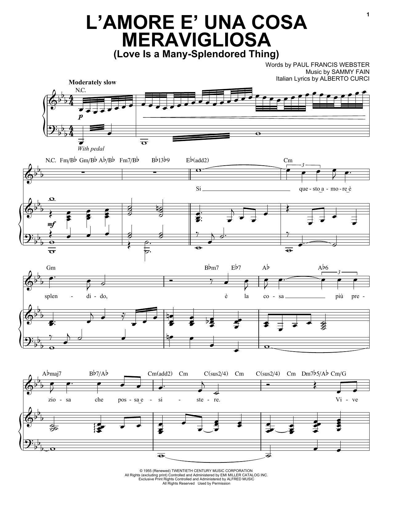 Produktbild zu: L'Amore E Una Cosa Mervavigliosa (Love Is A Many-Splendored Thing)