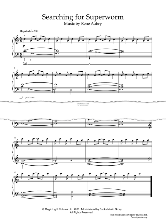 Produktgalerie: Seite 1 von 1 Searching For Superworm (from 'Superworm'), René Aubry, Klavier