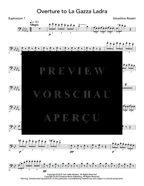 Product gallery: Page 3 of 11 Overture to La Gazza Ladra, , (Tuba Quartett EETT)