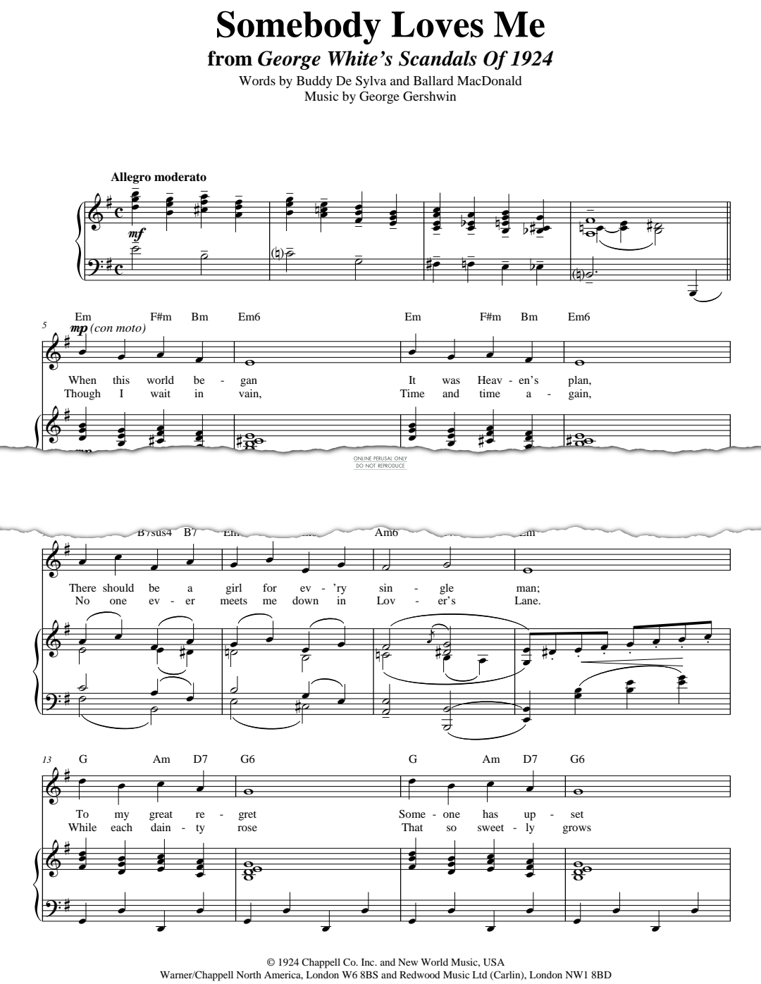 gallery: Somebody Loves Me, George Gershwin, Gesang, Gitarre, Klavier