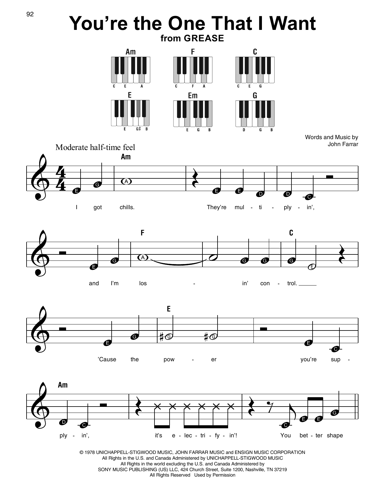 Produktbild zu: You're The One That I Want (from Grease)