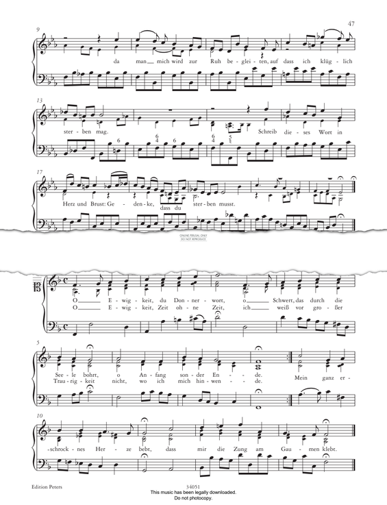 Product picture to: Choral 'O Ewigkeit, du Donnerwort' BWV 513 (from 'The Anna Magdalena Notebook 1725')
