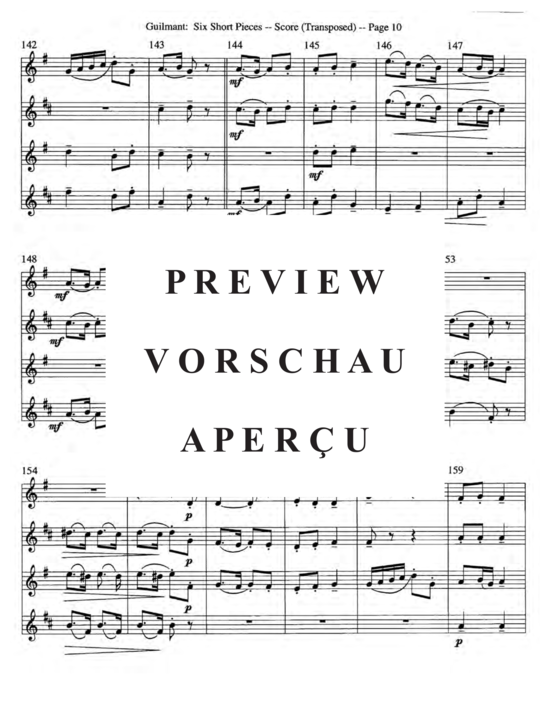 gallery: Sechs kurze Stücke, Op. 48 , , (Saxophon Quartett SATB)