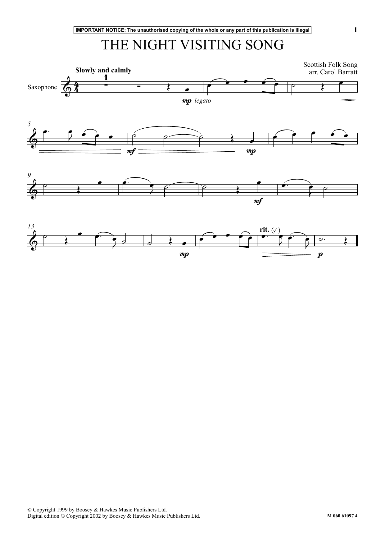 Produktbild zu: The Night Visiting Song