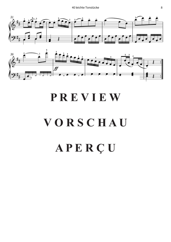 Product gallery: Page 11 of 11 40 leichte Tonstücke - op. 803, Werke 33 - 36 , , Piano Solo