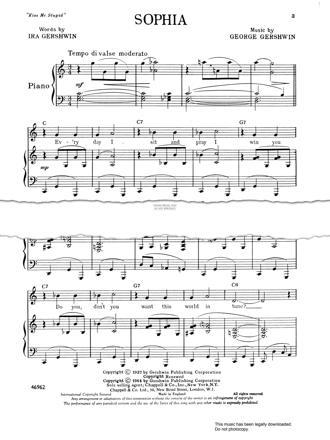 Produktbild zu: Sophia (from 'Kiss Me Stupid')
