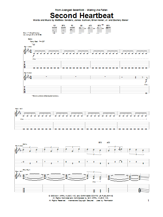 Product gallery: Page 1 of 1 Second Heartbeat, Avenged Sevenfold