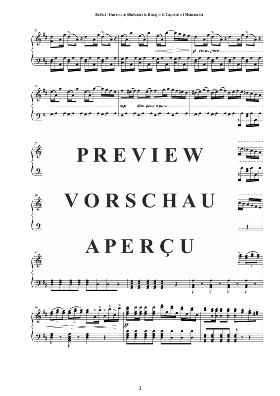 Produktgalerie: Seite 4 von 10 Ouverture (Sinfonia) (I Capuleti e i Montecchi), , Klavier Solo