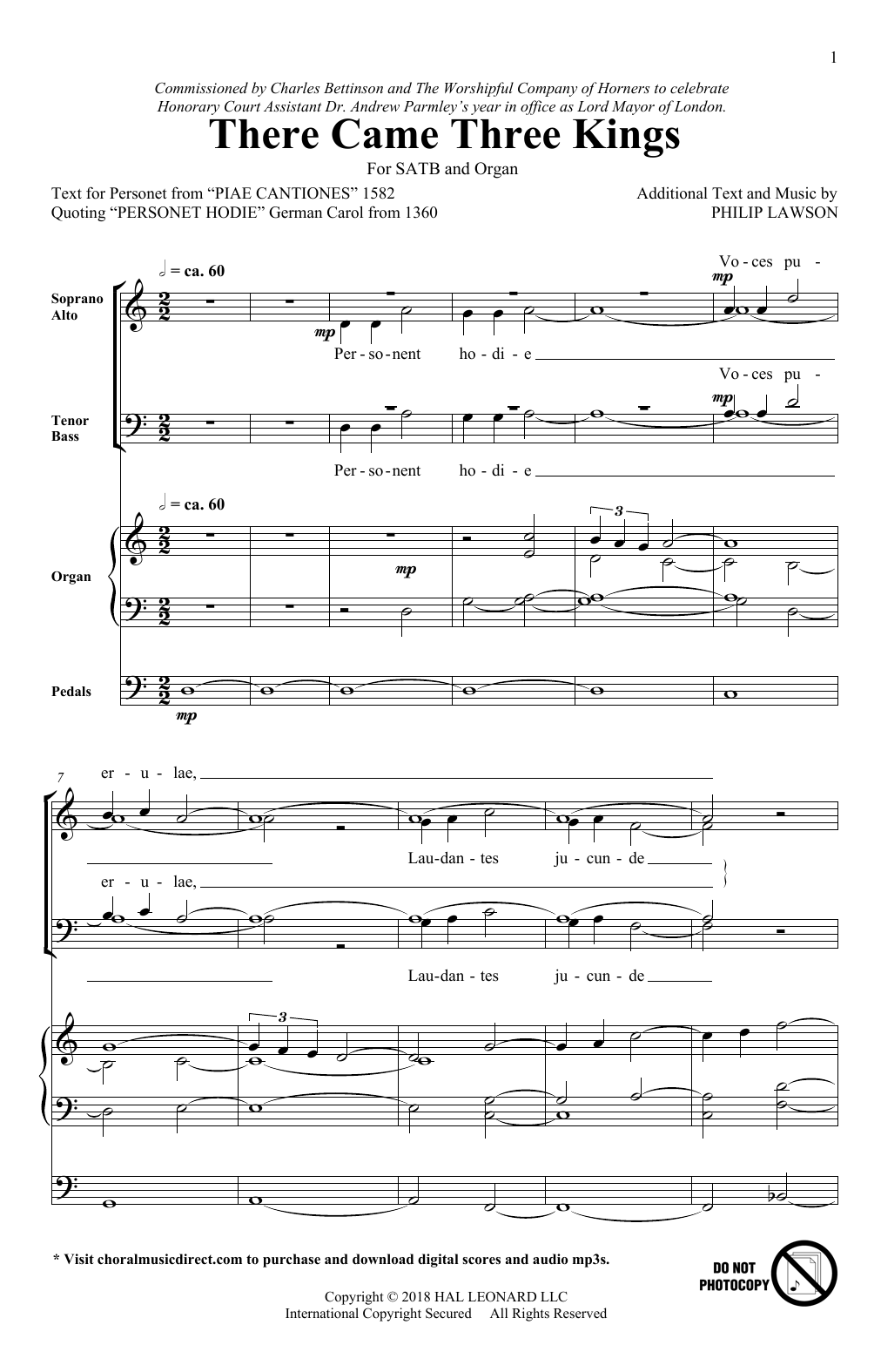 Product gallery: Page 1 of 1 There Came Three Kings, Philip Lawson