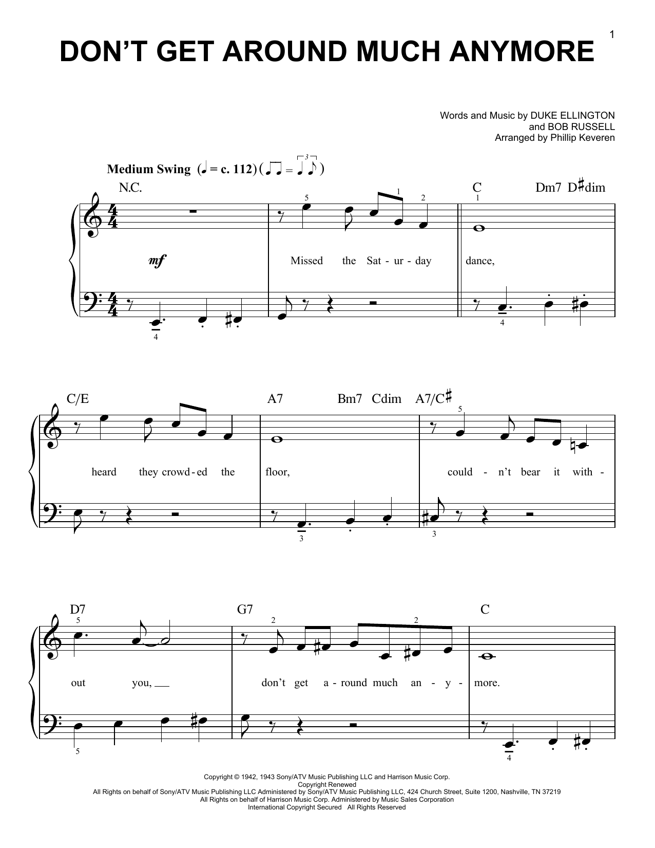 Produktbild zu: Don't Get Around Much Anymore (arr. Phillip Keveren)