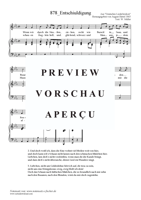 Product picture to: Entschiuldigung Text: W. Müller