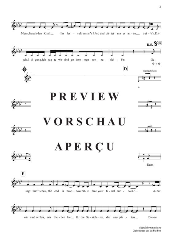 Product gallery: Page 4 of 5 Gekommen Um Zu Bleiben , Helden, Wir Sind, (violin)