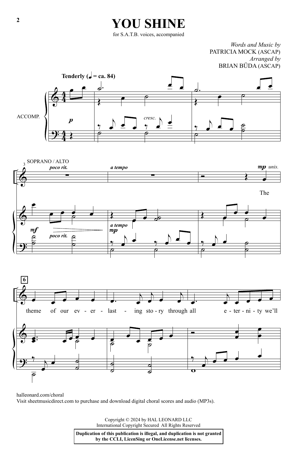 Produktbild zu: You Shine (arr. Brian Büda)