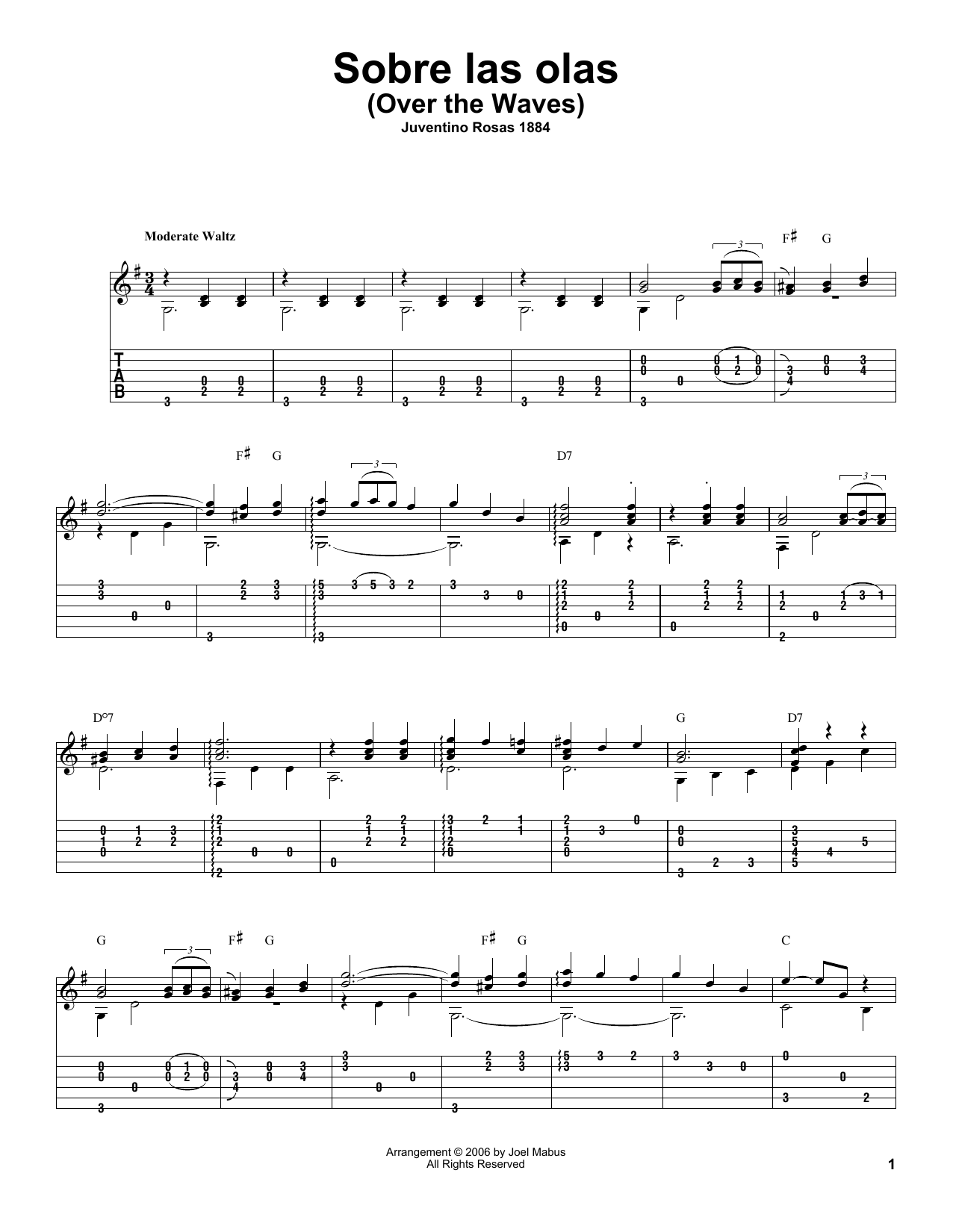 Produktbild zu: Over The Waves (arr. Joel Mabus)