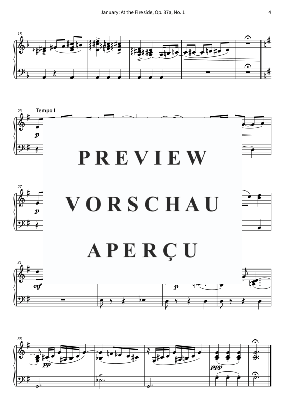 Product gallery: Page 6 of 6 January: At the Fireside - Simplified version, , Piano Solo