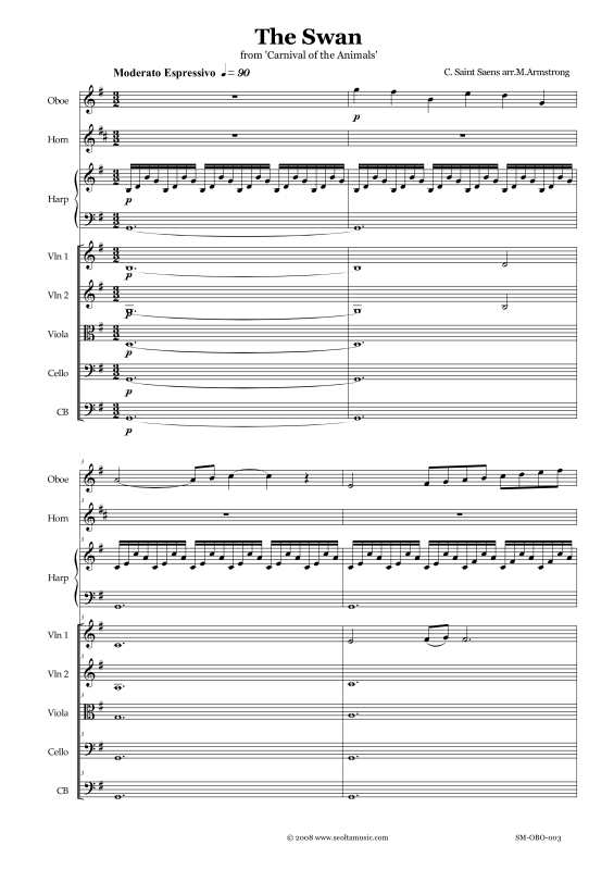 Product picture to: The Swan (from Carnival of the Animals)Camille Saint-Saëns