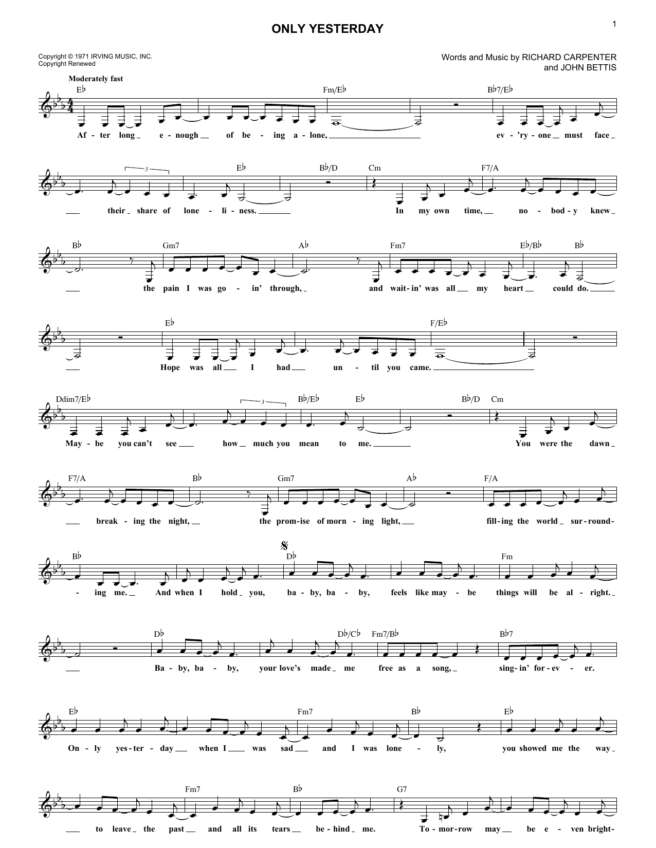 Produktbild zu: Only Yesterday