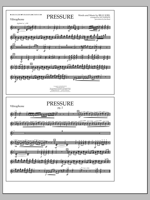 Produktbild zu:  Pressure - Vibraphone - Jay Dawson