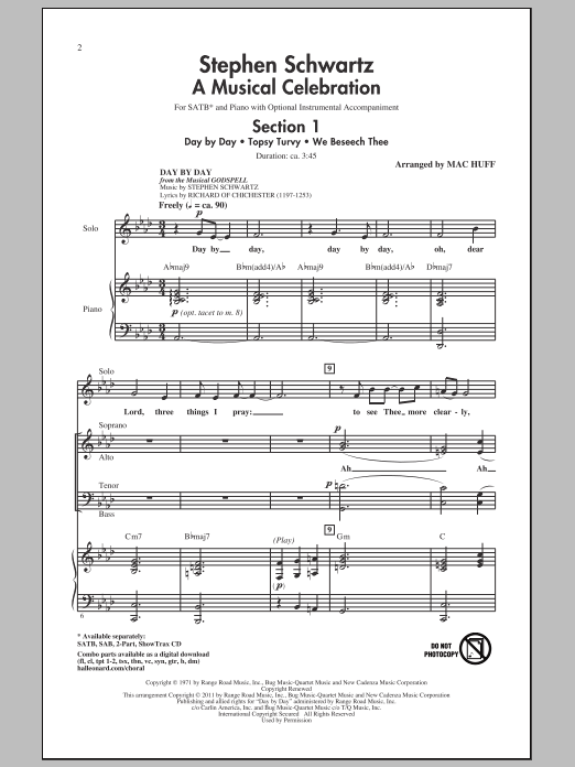 Product picture to: Stephen Schwartz: A Musical Celebration (Medley)