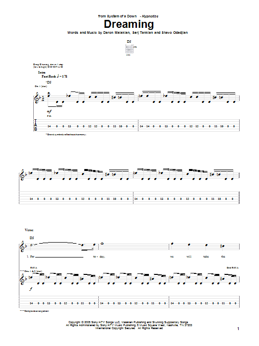 Produktgalerie: Seite 1 von 1 Dreaming, System Of A Down, Gitarre