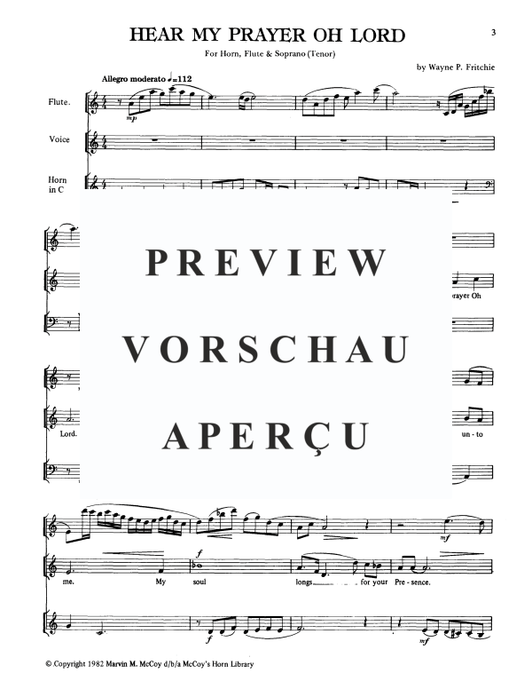 Product gallery: Page 4 of 11 Hear My Prayer, Oh Lord, , Trio Flute, Soprano and Horn