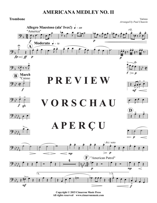 Produktgalerie: Seite 15 von 18 Americana Medley II , , (Blechbläserquintett)