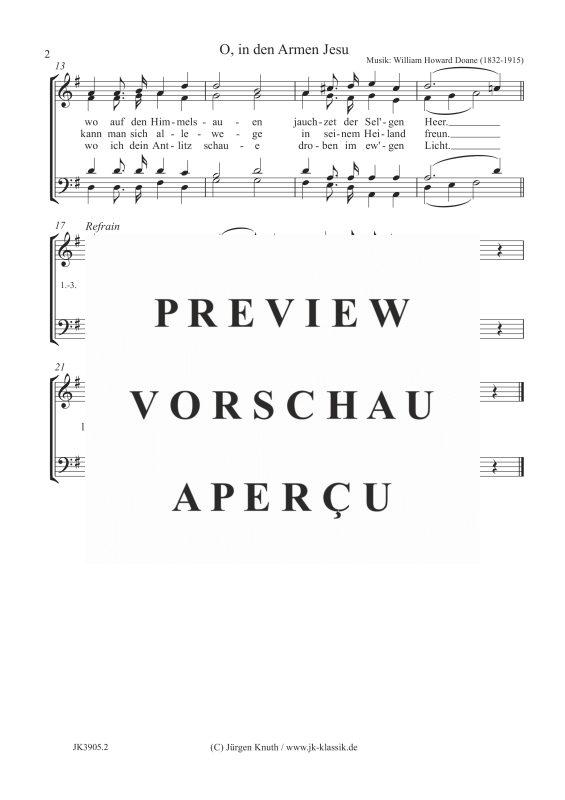 gallery: O, in den Armen Jesu, , (Gemischter Chor)