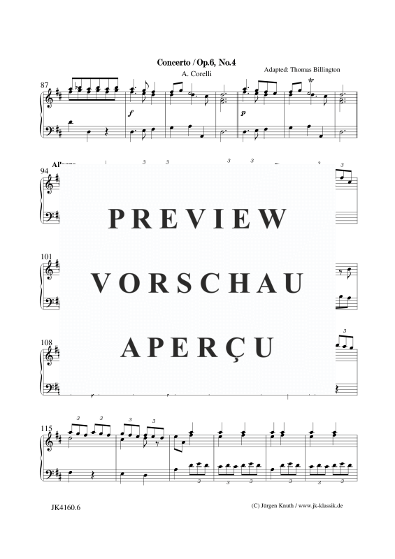 gallery: Concerto Op.6. No.5, , Klavier/Cembalo Solo